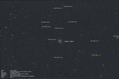 M 101, Pinwheel-Galaxie, beschriftet