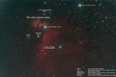 NGC 2024, beschriftet