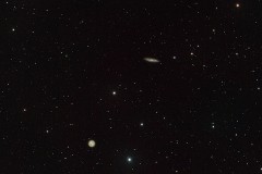M 97, Eulen-Nebel + Surfboard-Galaxie M 108